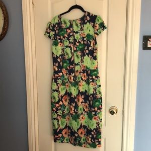 Vintage Betsey Johnson neon garden dress